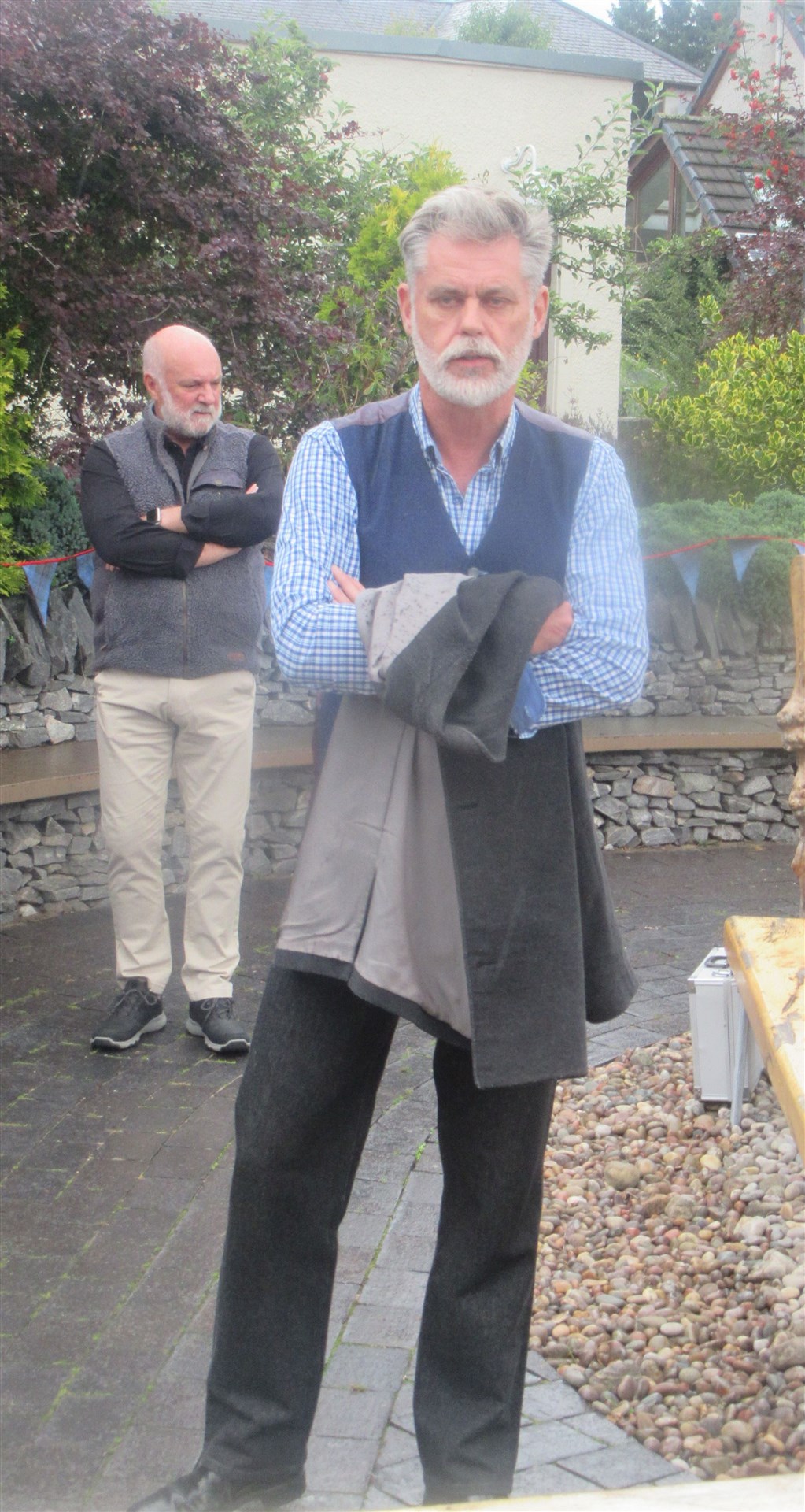 Sculptor Stuart Murdoch at today's celebration