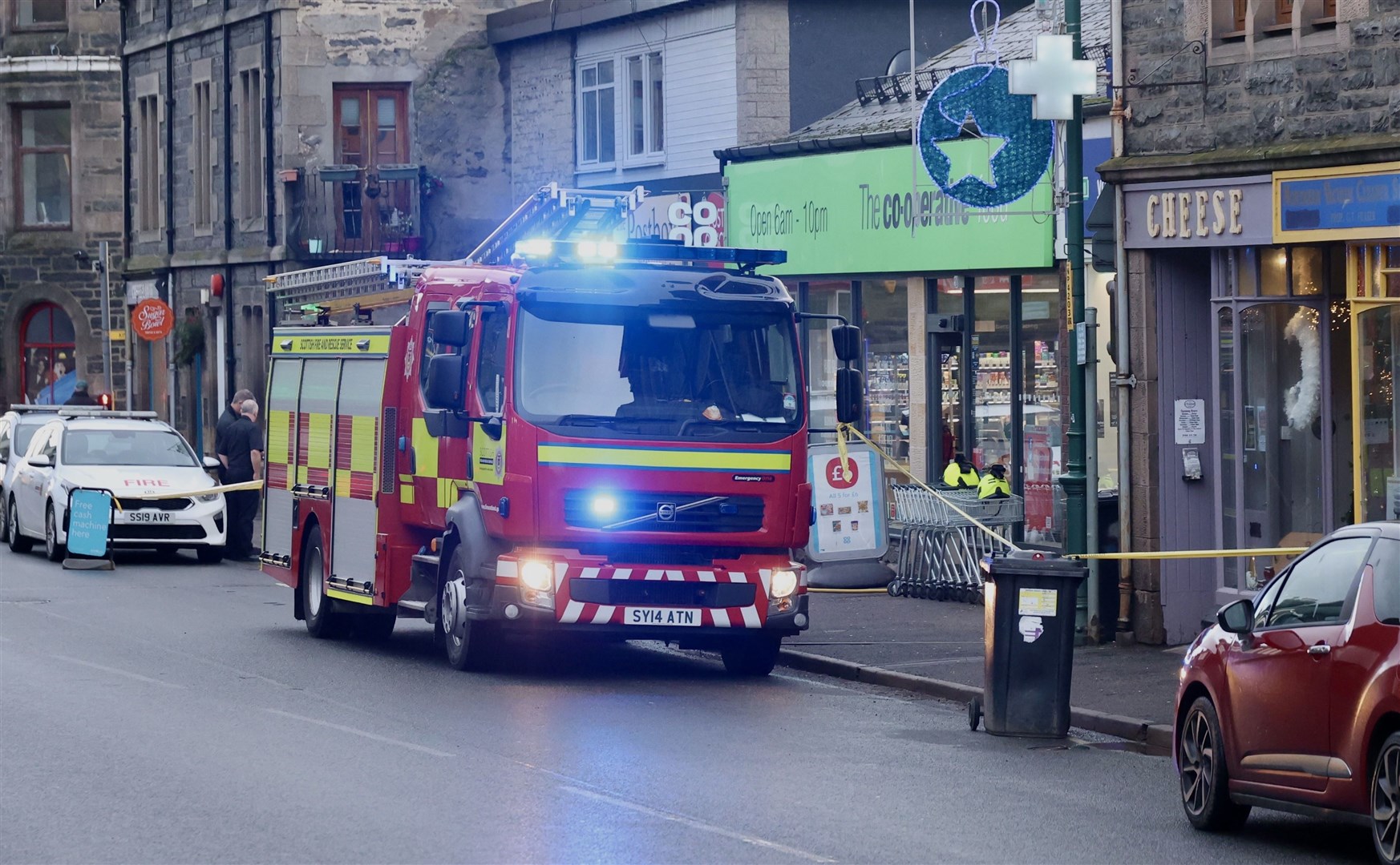 Kingussie Fire Service were quickly on the scene after the alarm went up this morning