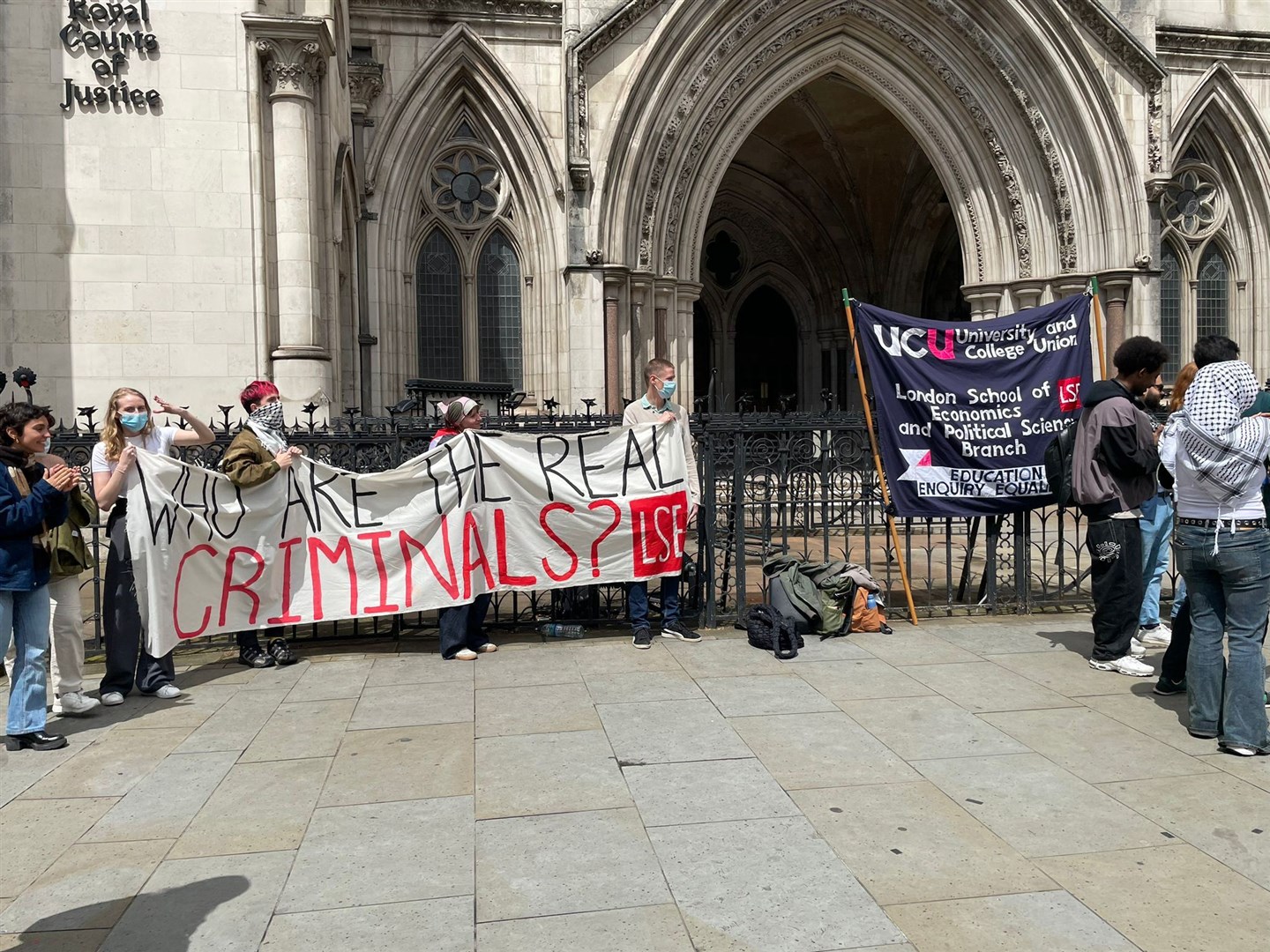 A demonstration was held outside the Royal Courts of Justice on Friday (Callum Parke/PA)