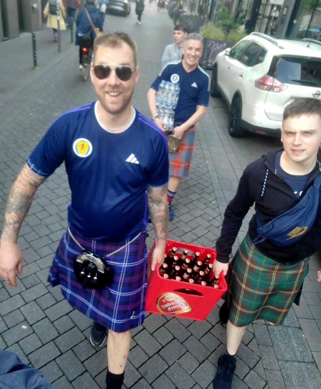 Brian Nicol stocked up on emergency supplies for the trip to Cologne.