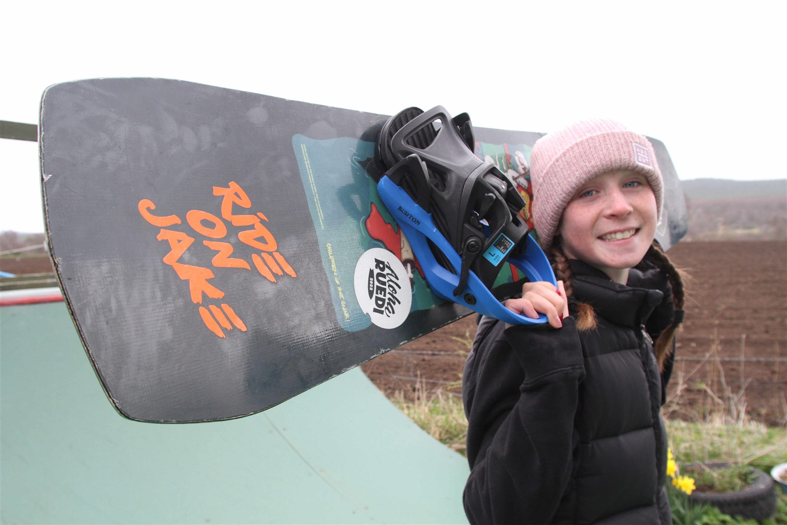 Emily Rothney won first place at this year's Swiss Under 15 Slopestyle Championships.