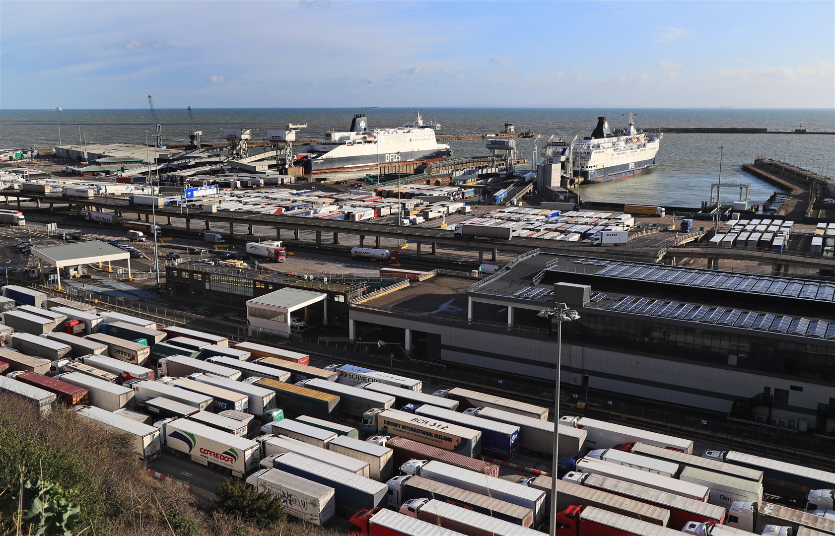 British ports like Dover are regularly used by Irish hauliers to get their goods on to mainland Europe quickly (Gareth Fuller/PA)