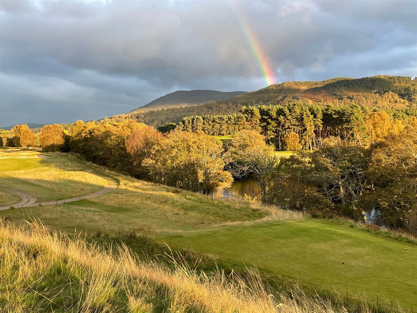Overlooking the tee of the 3rd hole at Spey Valley.