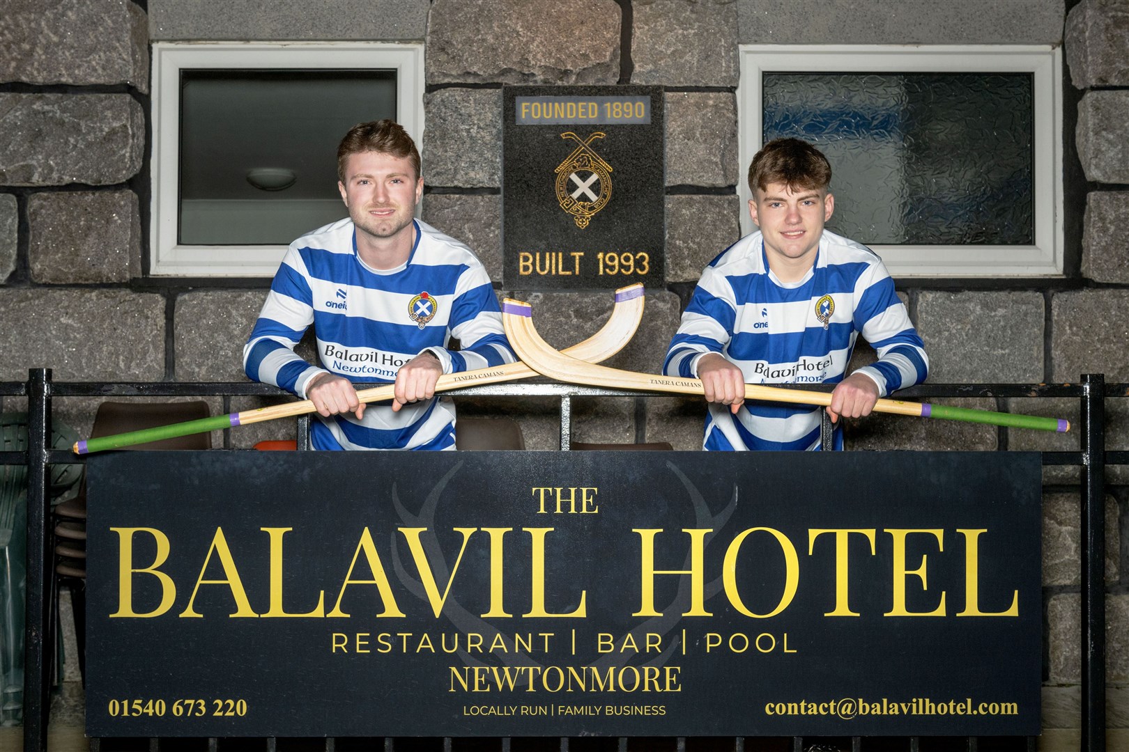 New signings Daniel (left) and Matthew Sloss made winning debuts for Newtonmore at the weekend.