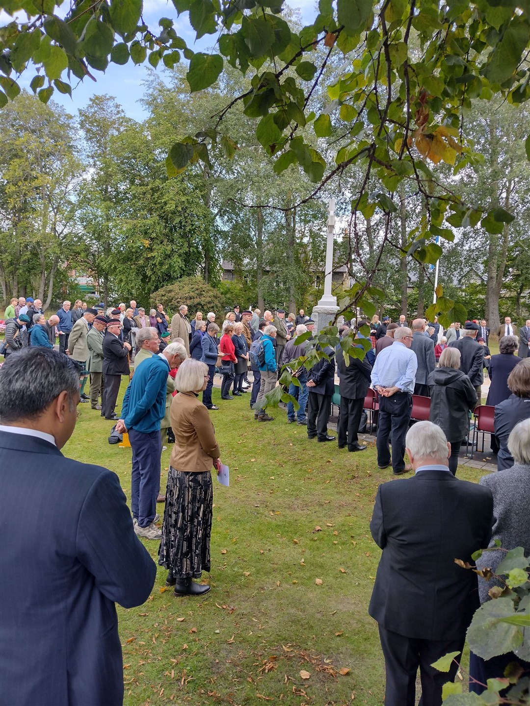 Some of those who attended at the memorial this afternoon