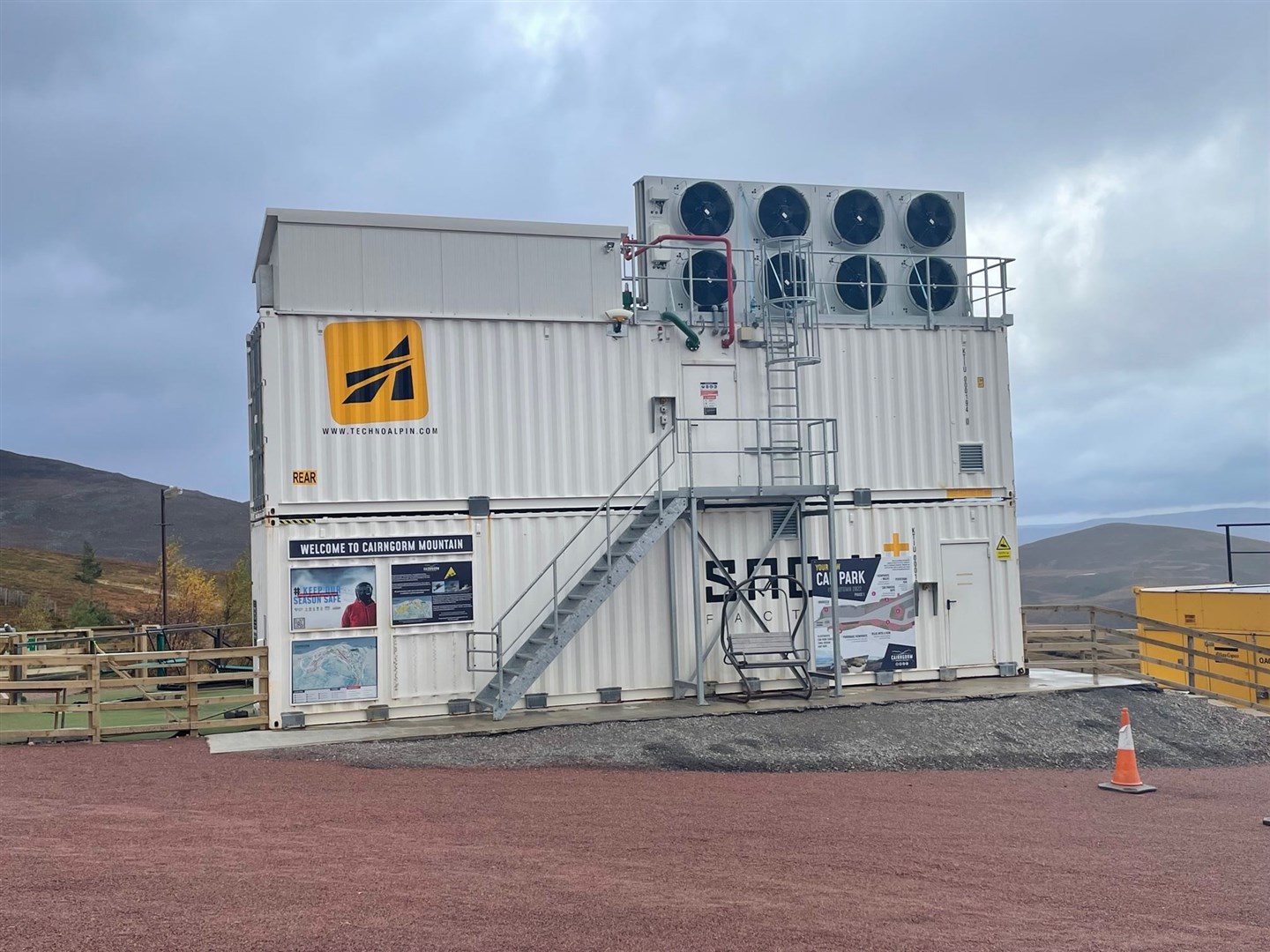The Snow Factory pictured in the late Autumn at Cairngorm Mountain.