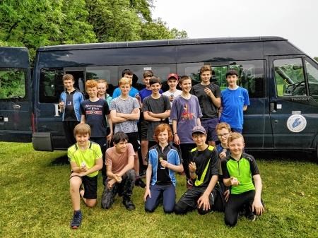 Fortrose Academy pupils celebrate winning the best secondary school award at the Scottish Schools Orienteering Championships.