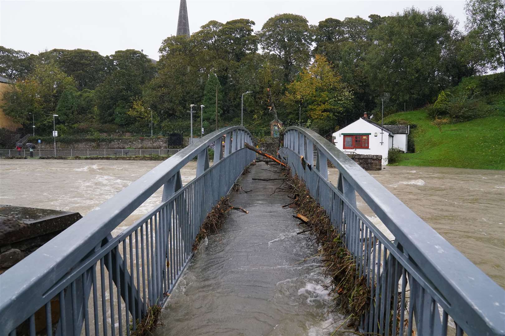 Bridges themselves became flooded (Owen Humphreys/PA)