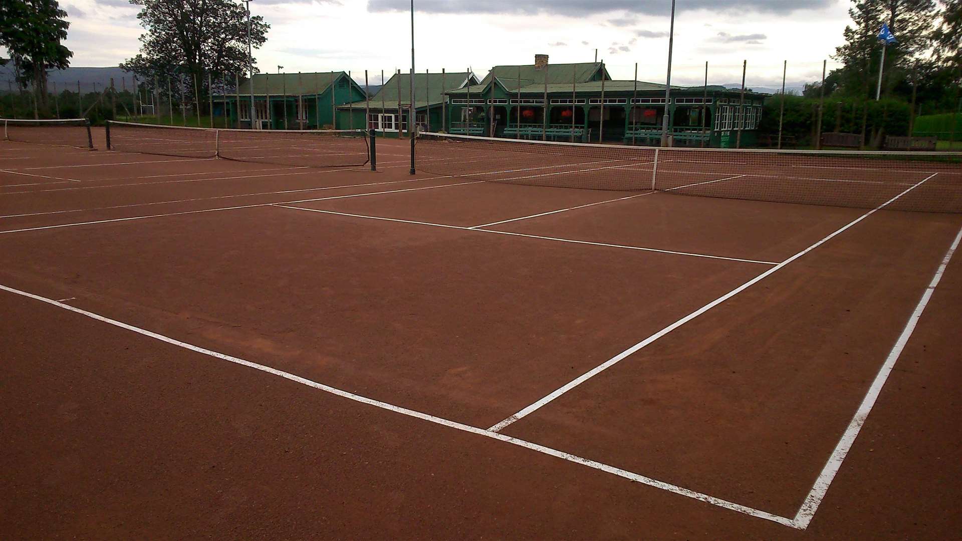 New clay surfaces and lines have improved the courts at Grantown Tennis Club.