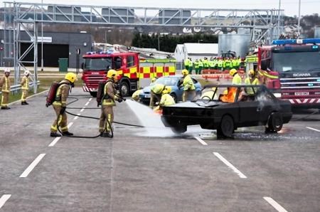 Trainees in Glasgow are currently practising on real-life scenarios involving trunk road incidents