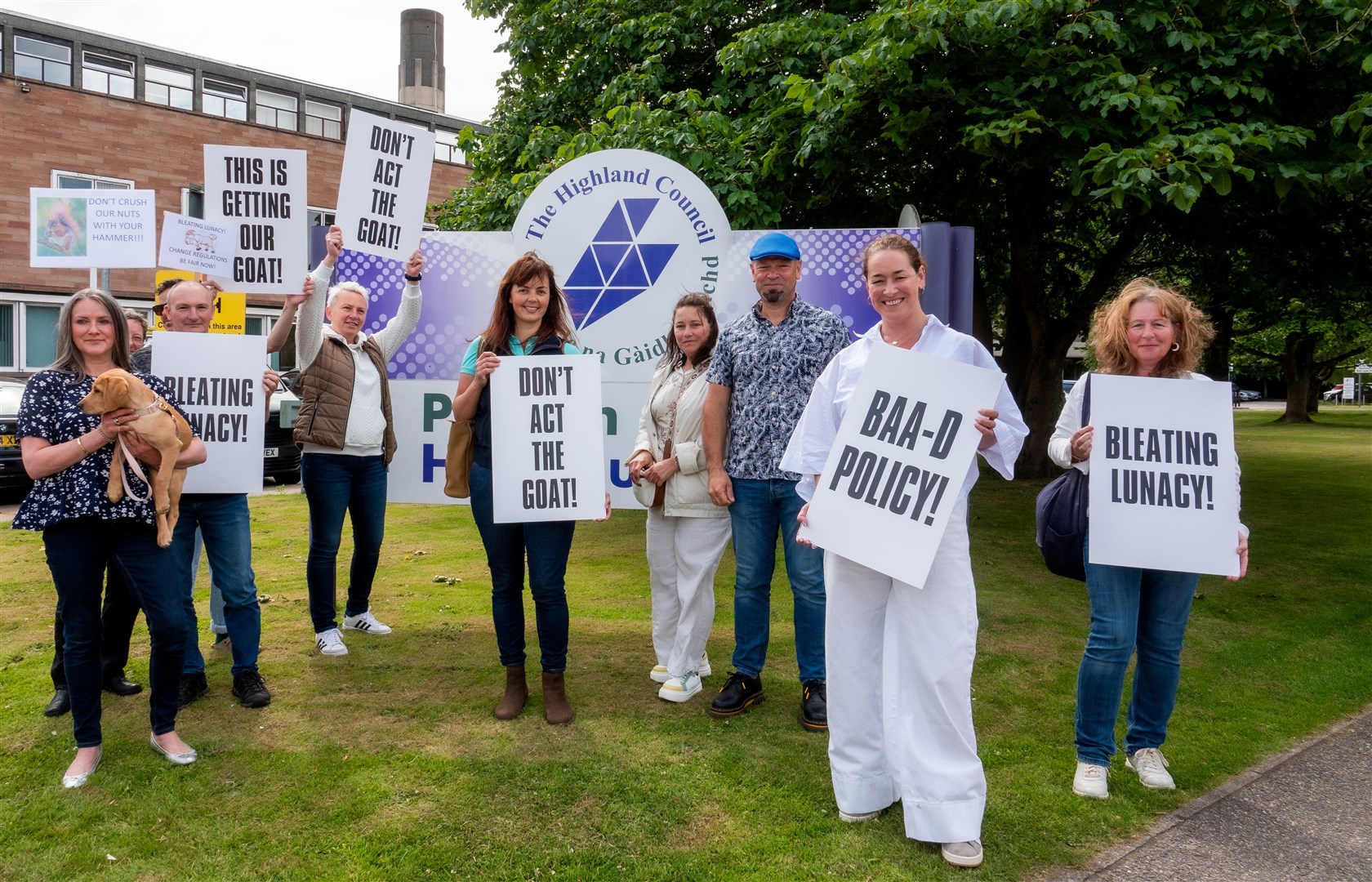 Self-caterers protest outside Highland Council buildings amid claims national and local government is scapegoating them for Scotland's housing emergency.