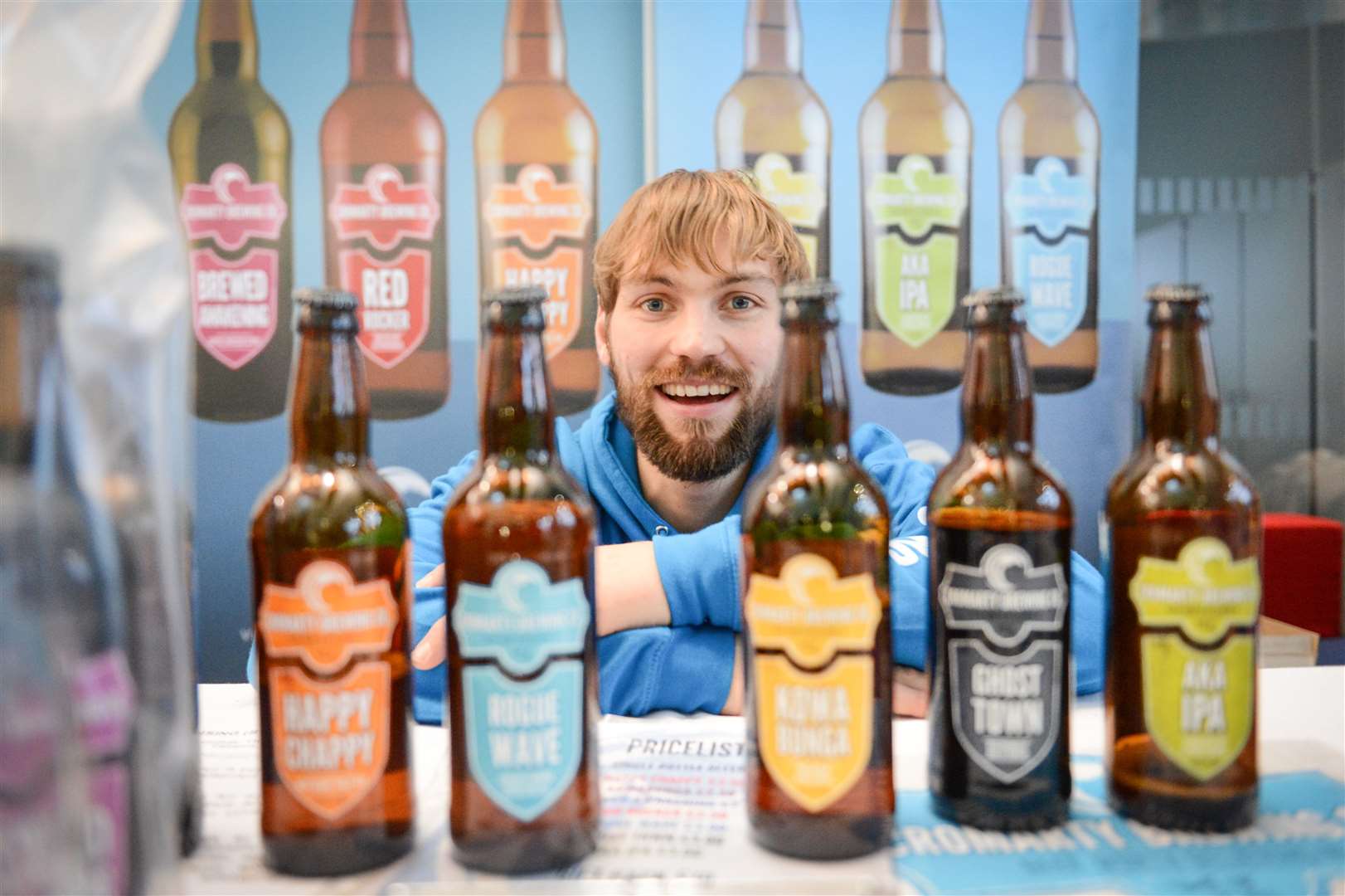 Craig Middleton at a Cromarty Brewery stand. .Picture: Alison White.