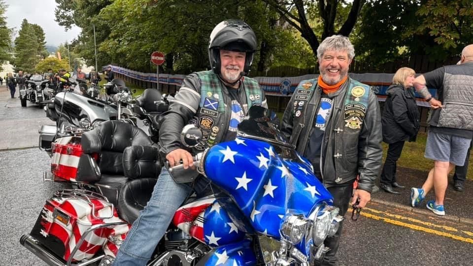 Stewart Willox on his Flying Fortress during this year's anniversary rally in Aviemore