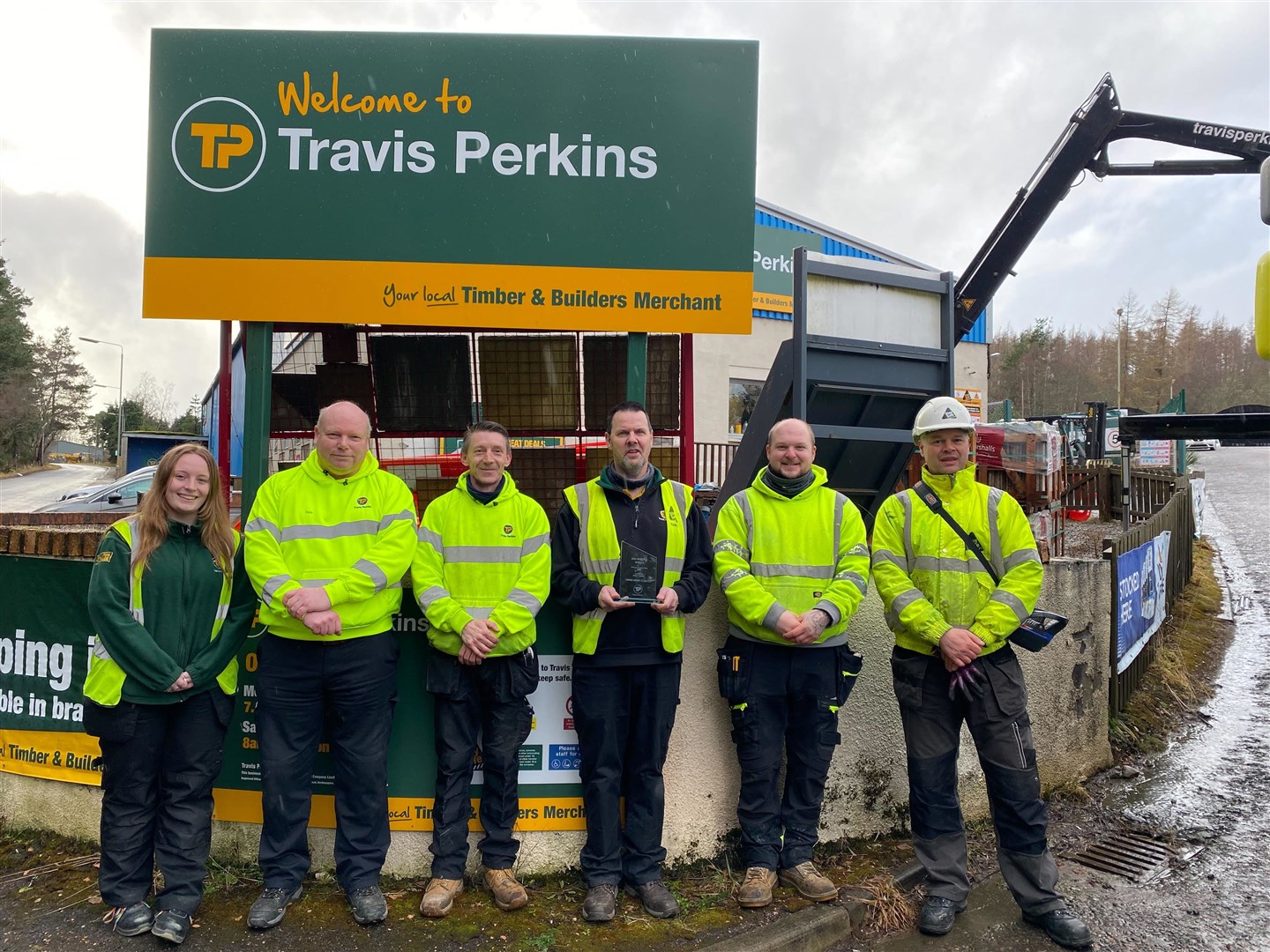 The local Travis Perkins branch in Grantown was voted best branch in North of Scotland for 2021 out of 12 in the region.