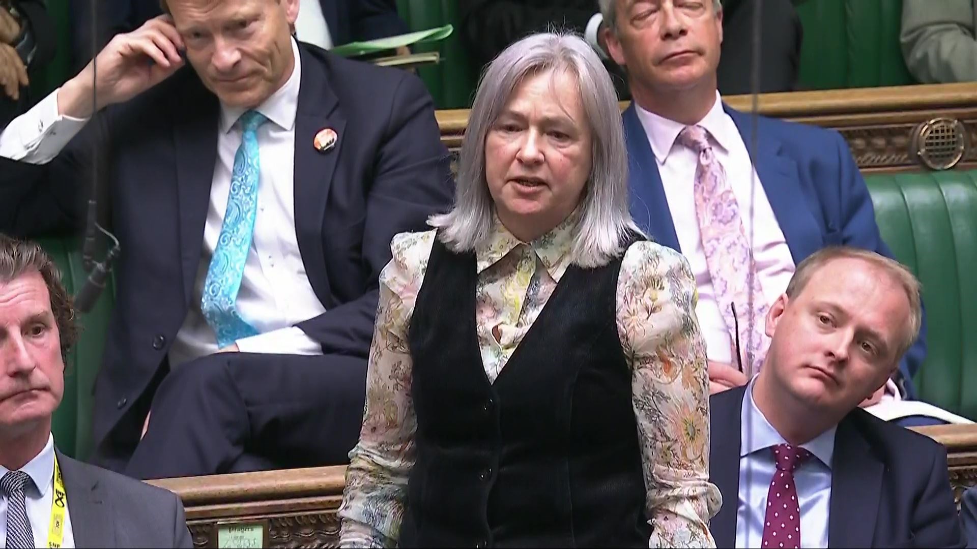 Plaid Cymru Westminster leader Liz Saville Roberts speaking in the the House of Commons during the debate (House of Commons/UK Parliament)