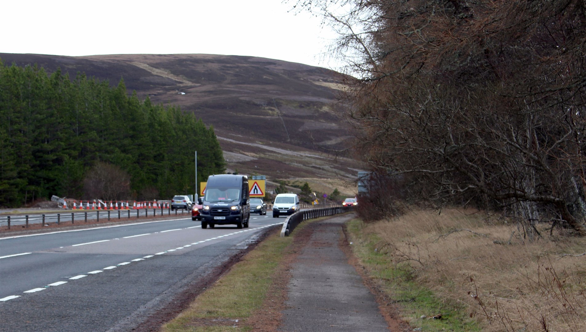 The A9 dual carriageway road at the Slochd. Picture: John Davidson.