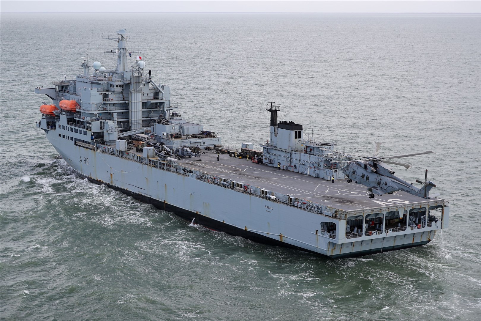 RFA Argus off the coast of Honduras (LPhot Robert Oates/PA)