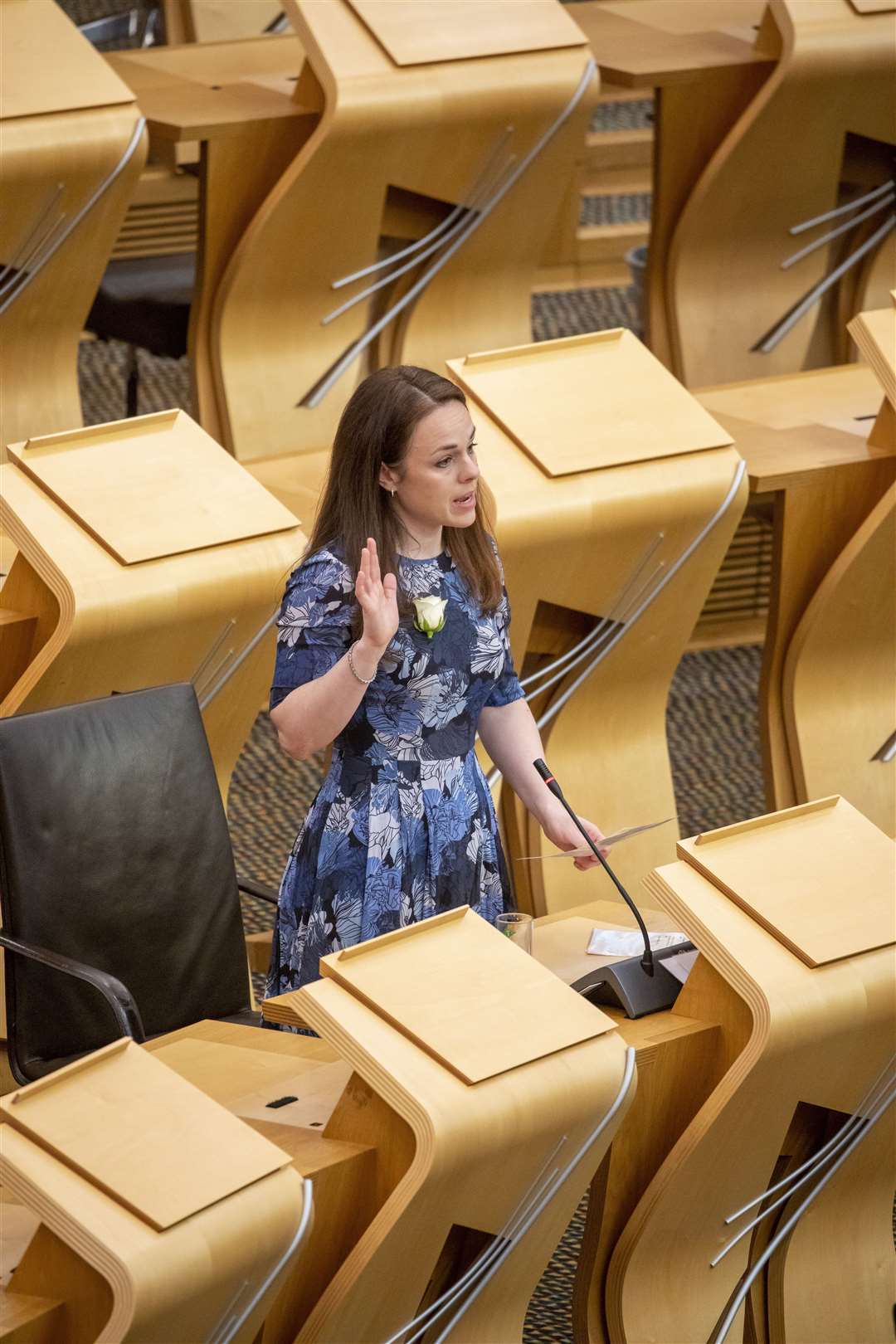 Kate Forbes is sworn in as member for Skye, Lochaber and Badenoch. Picture: Andrew Cowan, Scottish Parliament media relations office.