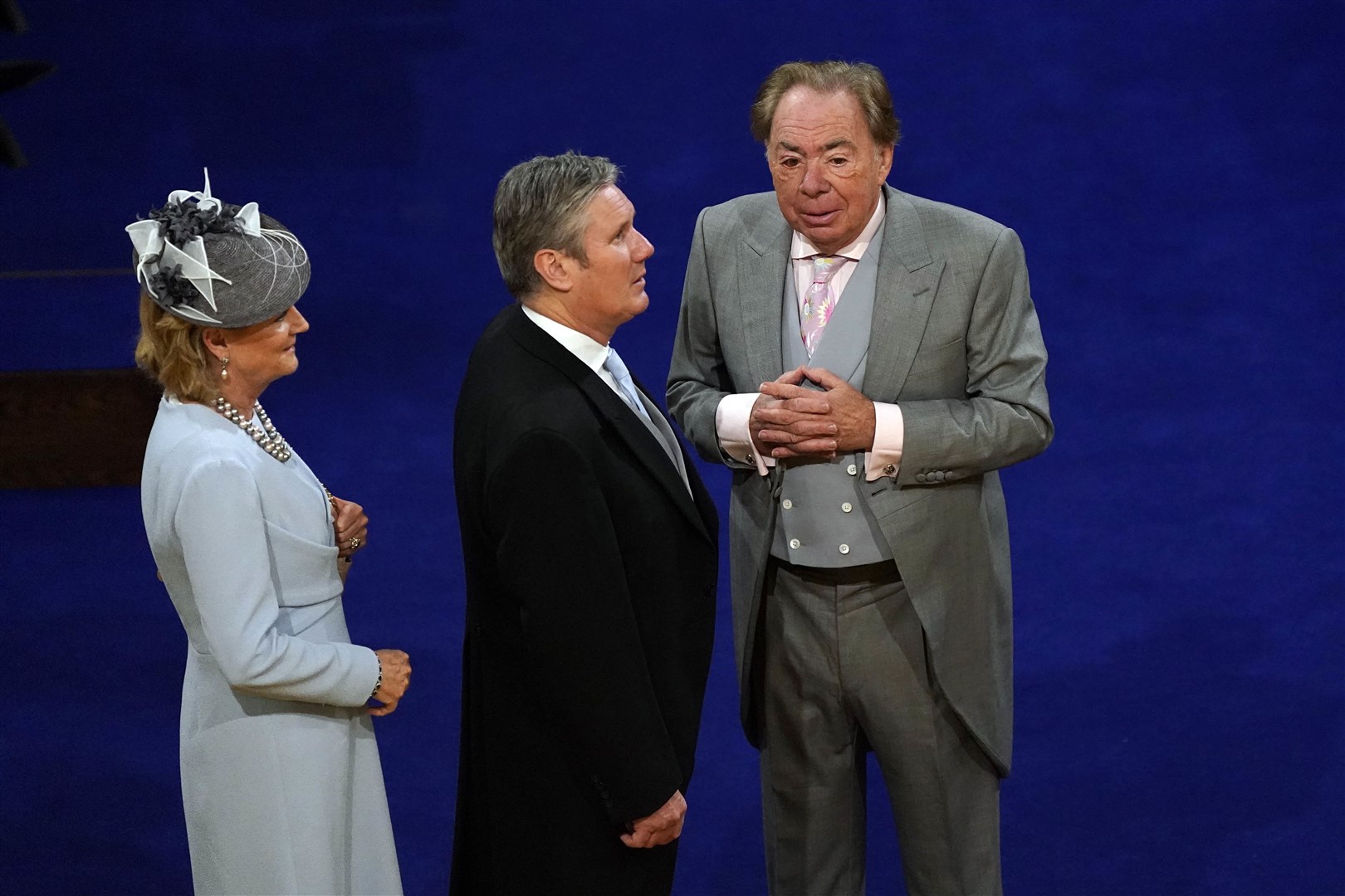 Labour leader Sir Keir Starmer and Lord Andrew Lloyd Webber and Lady Madeleine Lloyd Webber at the coronation of King Charles III and Queen Camilla (Andrew Matthews/PA)