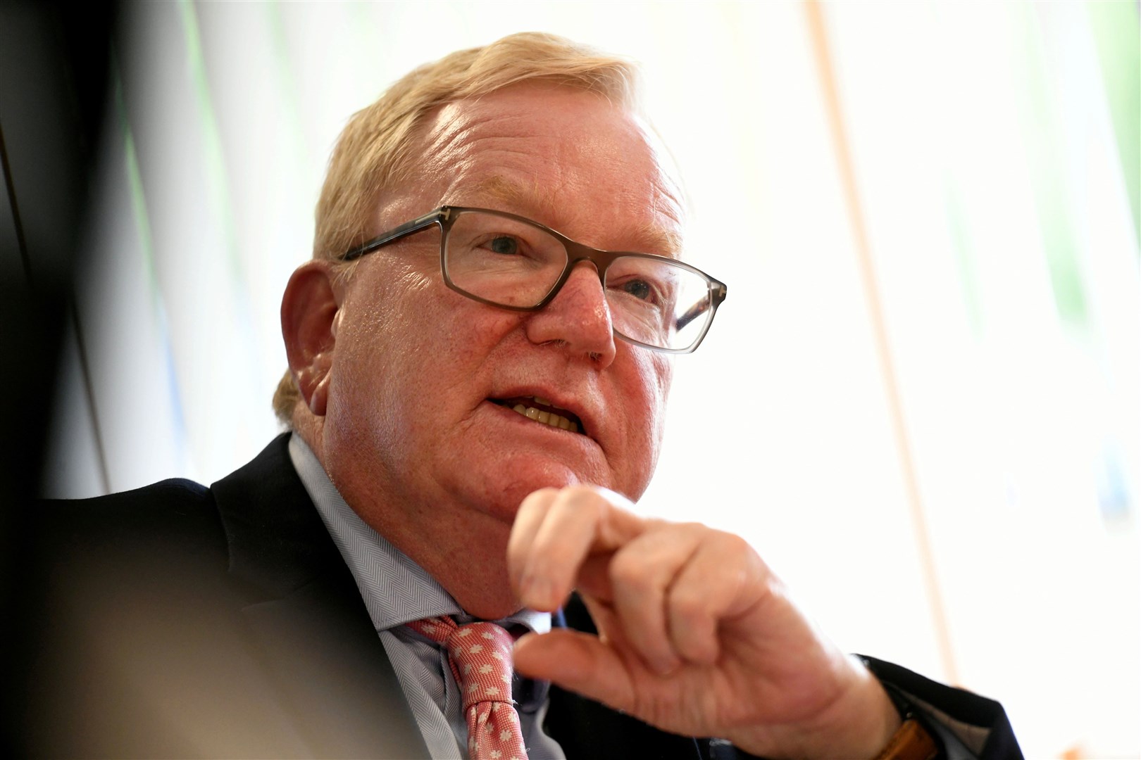 MSP Jackson Carlaw at the petitions committee inquiry meeting at Kincraig Community Hall. Picture: Callum Mackay..