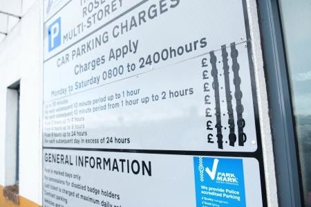 Rose Street car park has seen large rises in some parking charges
