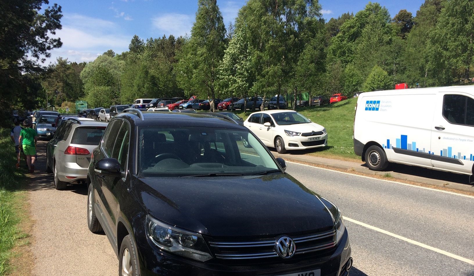 Glenmore gets swamped by visitors and cars on sunny summer days creating road safety issues.