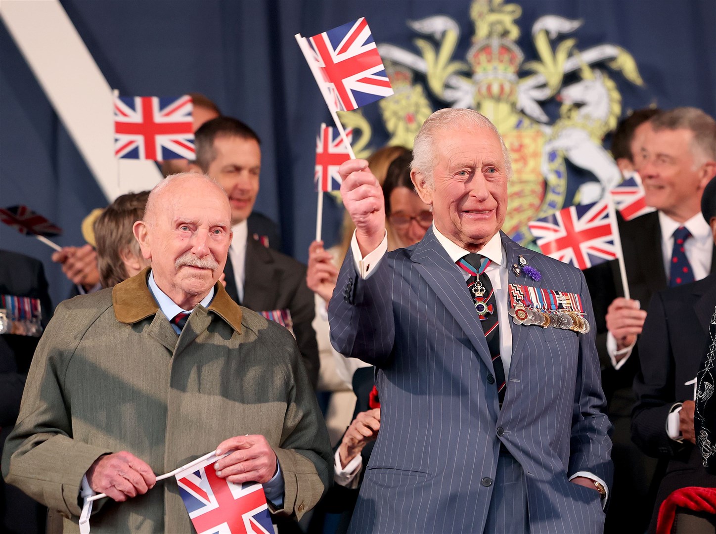 The King and the royal family have been accused of stealing the limelight from those who fought in the Second World War during VE Day anniversary celebrations (Chris Jackson/PA)