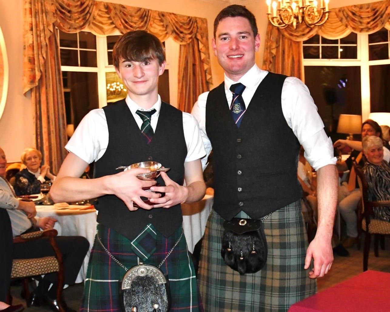 The Dallas Young & Iain Borthwick Quaich for Under 14 Player of the Year was awarded to Arran Campbell.