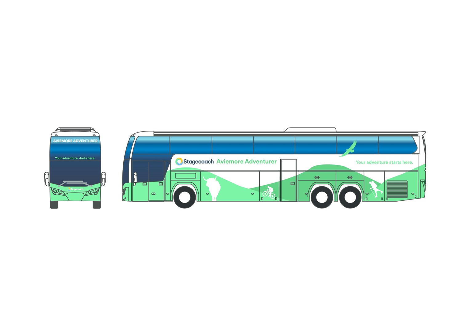 DESIGNS ON TOURISM: The new Stagecoach bus Aviemore Adventurer's livery.