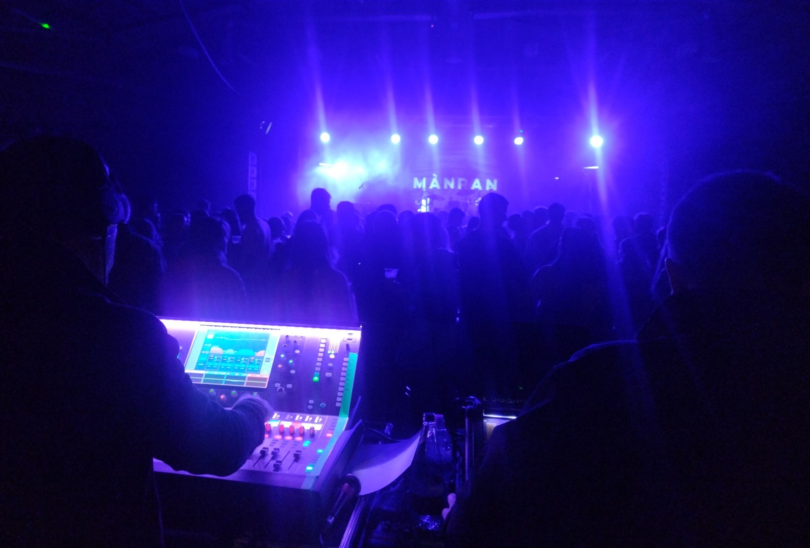 ATMOSPHERE BUILDING: An early shot last night as the crowd moved towards 500 in the Osprey Arena at Aviemore.