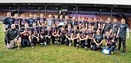 Highland Wildcats defeated Merseyside Nighthawks 32-12 to lift the North Conference Trophy. Picture: Gair Fraser. Image No. 041890
