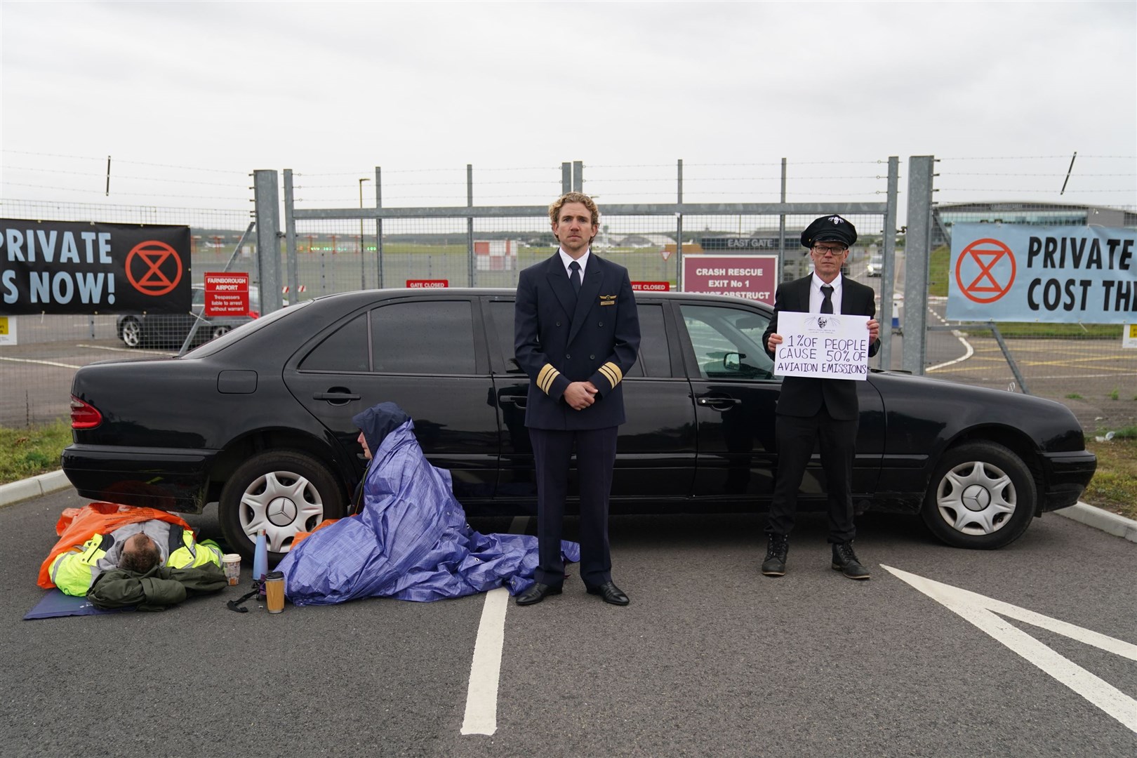 The protesters have targeted Farnborough Airport in Hampshire (Andrew Matthews/PA)