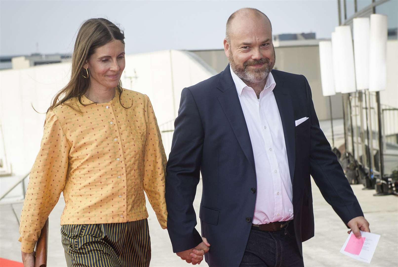 FILE - In this May 27, 2018 file photo, Bestseller CEO Anders Holch Povlsen and his wife Anne Holch Povlsen arrive for the 50th birthday celebrations for Denmark's Crown Prince Frederik in Royal Arena in Copenhagen, Denmark. Danish media is saying three of the four children of Danish business tycoon, Anders Holch Povlsen, who is allegedly the Nordic country's richest man and a major private landowner in Britain have died in the Sri Lanka bombings on Sunday April 21, 2019. (Olufson Jonas/Ritzau Scanpix via AP, File)