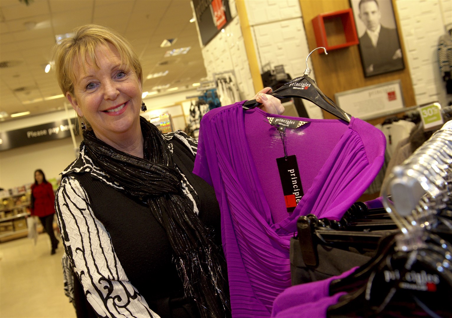 Eastgate manager Jackie Cuddy in Debenhams in happier times.