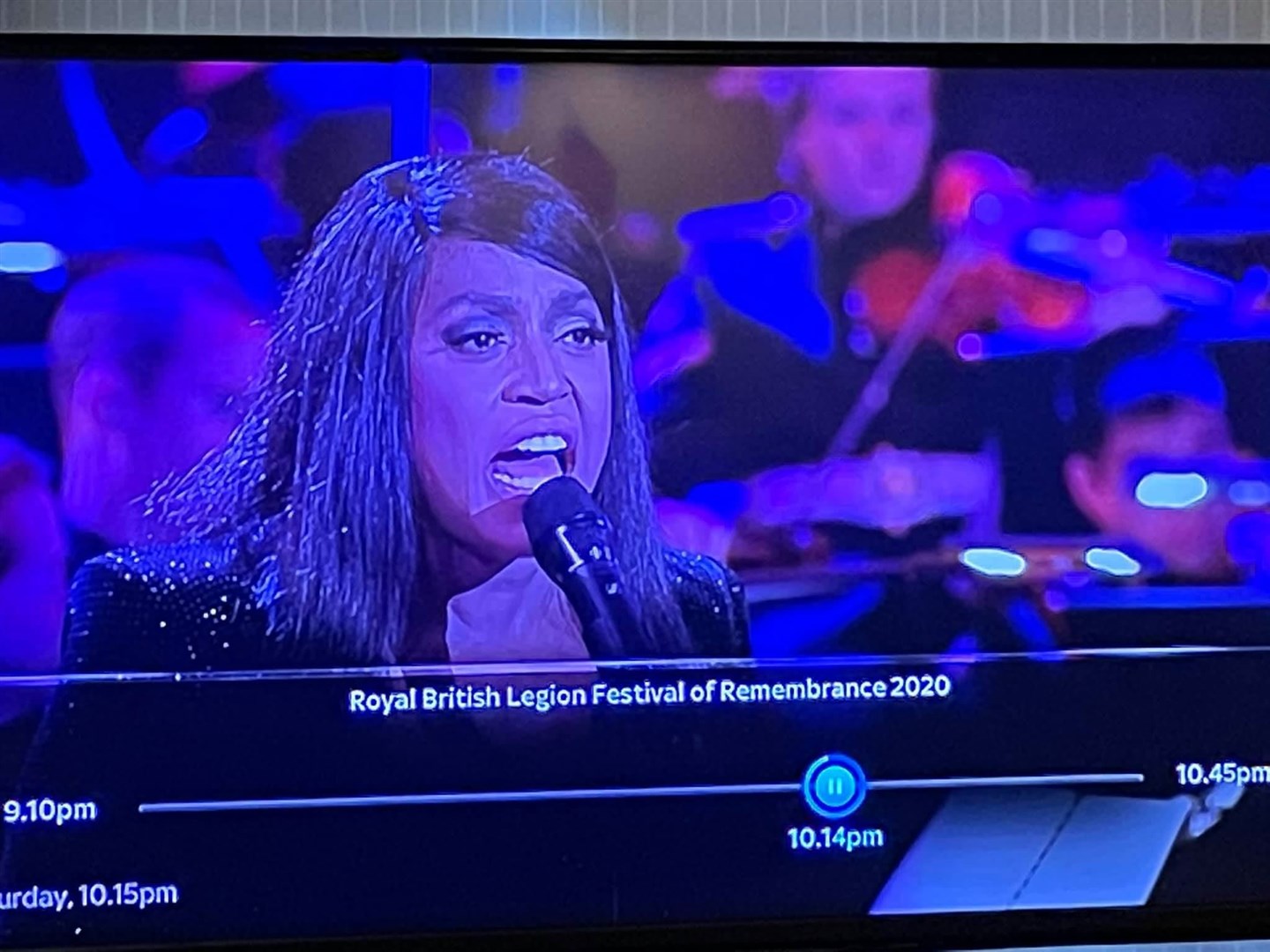 Mica Paris on TV earlier this evening