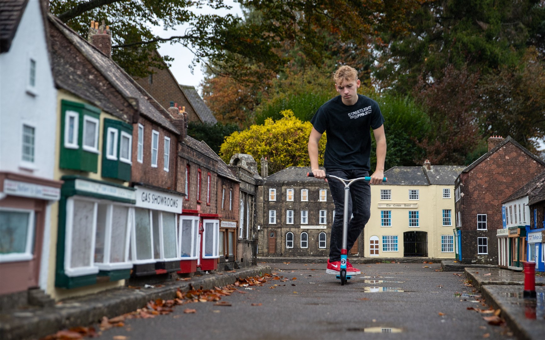 Charlie takes it steady on the main street… (Andrew Matthews/PA)