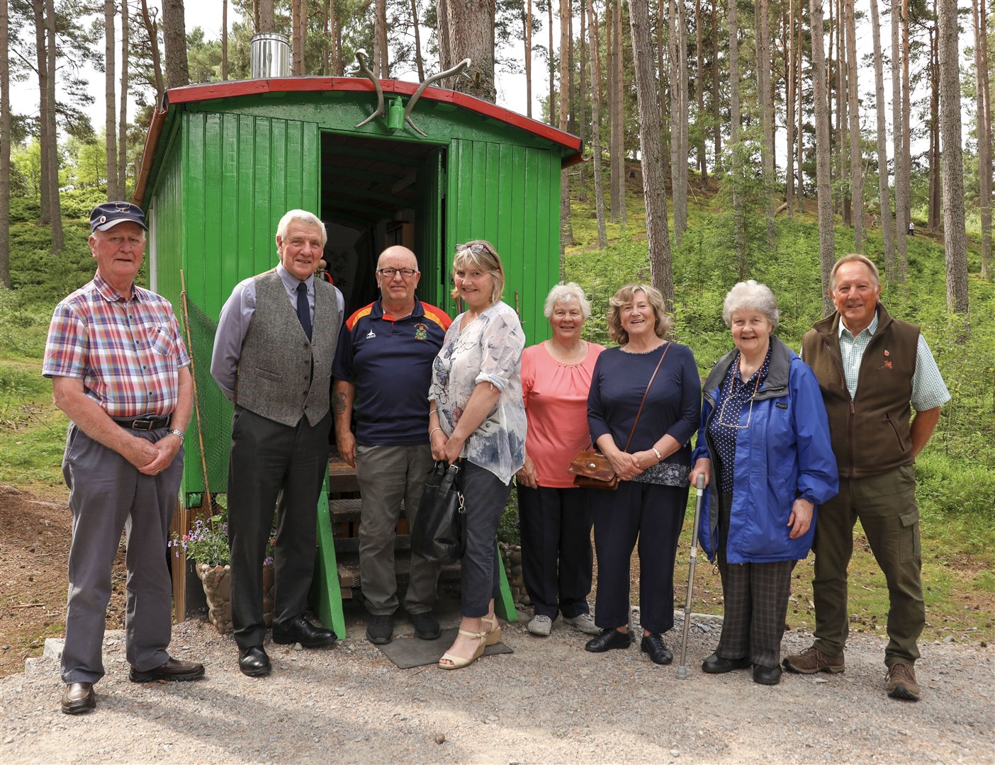 At the opening are Roddy Ross, Robert McInnes, Fraser Ross, Shirley Ross, Mary Yule, Sandra McInnes, Margaret McDonald and Frank Law.