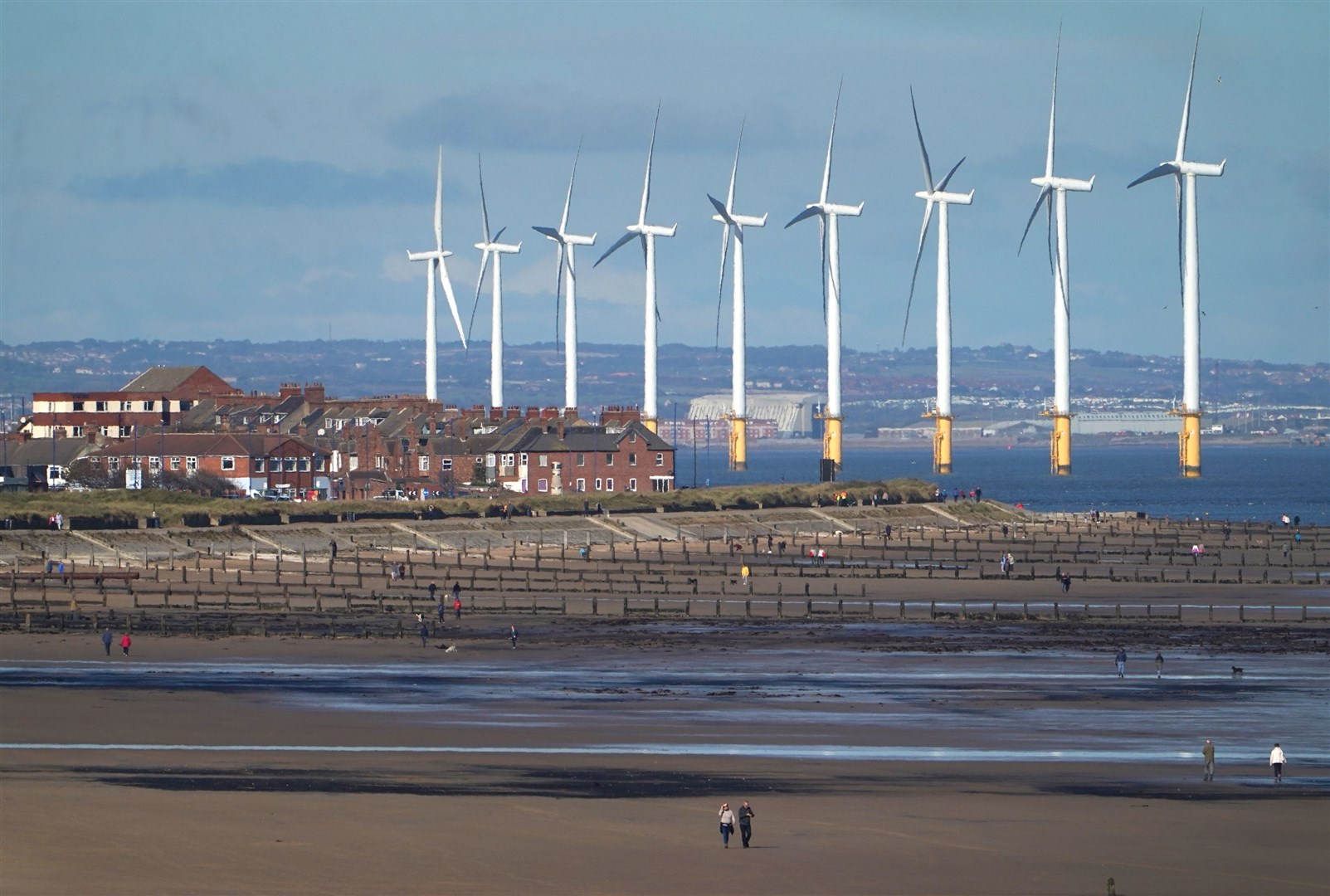 Teesside Wind Farm near the mouth of the River Tees off the North Yorkshire coast (Owen Humphreys/PA)