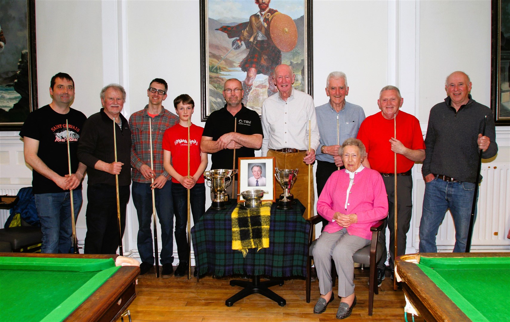 Members of the Grantown and District Billiards and Snooker Club at their prize-giving evening at the Nethy Bridge Hotel.