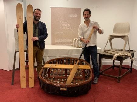 John Ennis (right) and Dan Cottam with some of the exhibits now on show at Grantown Museum.