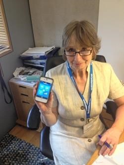 Highlands MSP Jean Urquhart shows off the app