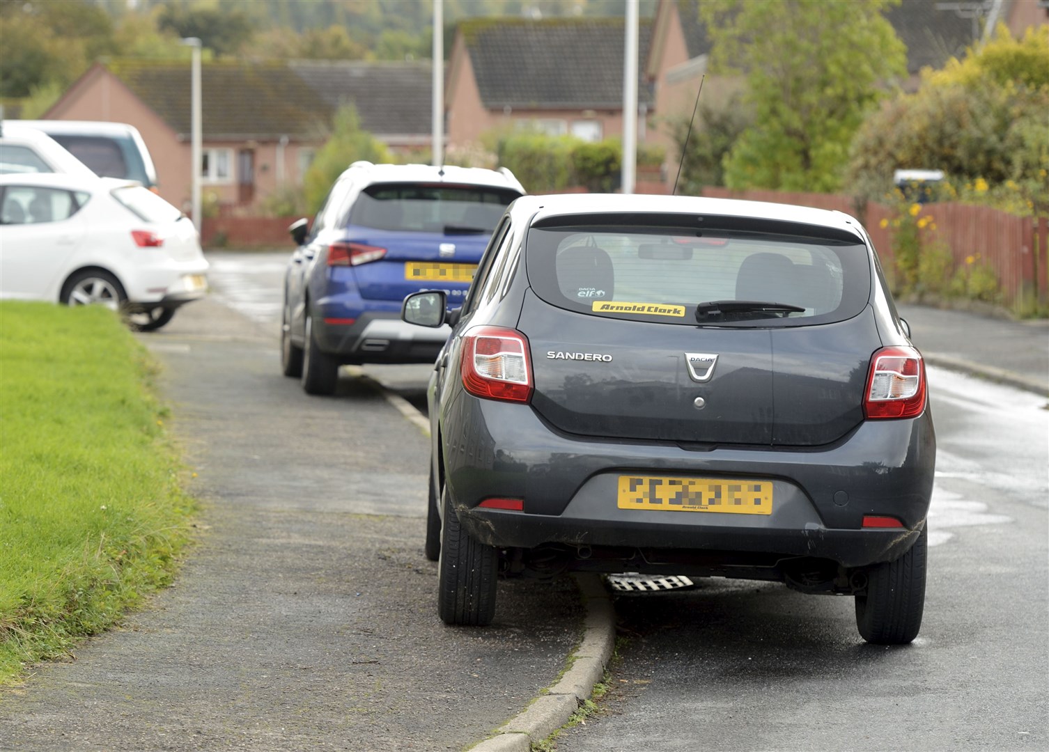 Parking on the pavement is now an offence which could result in a fine. Picture: James MacKenzie