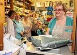 Staff and customers at Burghead post office gathered to say farewell to retiring counter assistant Marilyn Gordon.