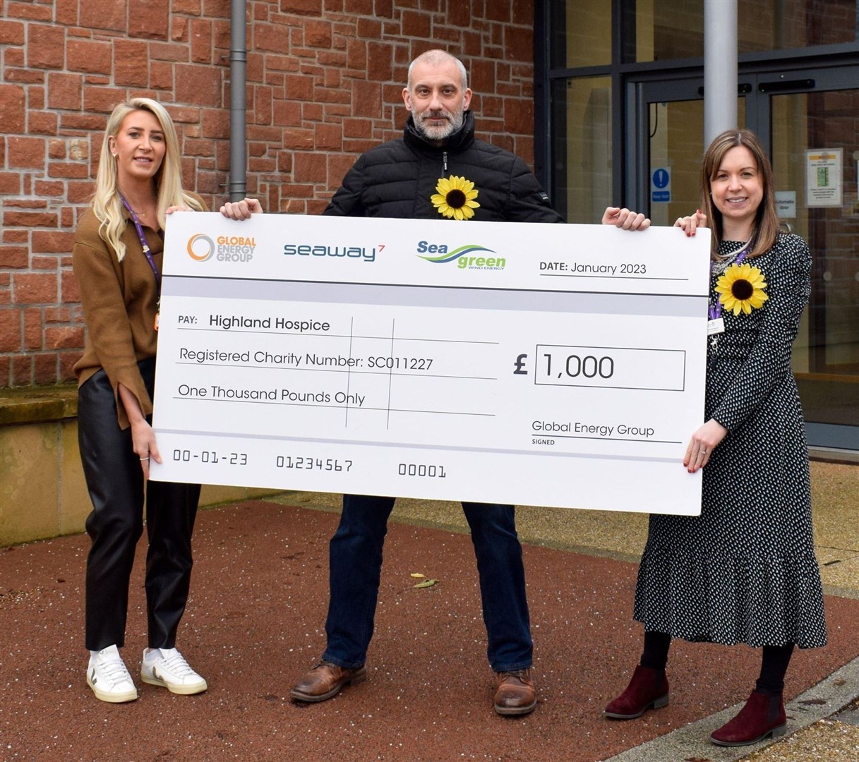 From left, Karen Duff, James Kennedy and Carrie Macdonald of Highland Hospice.
