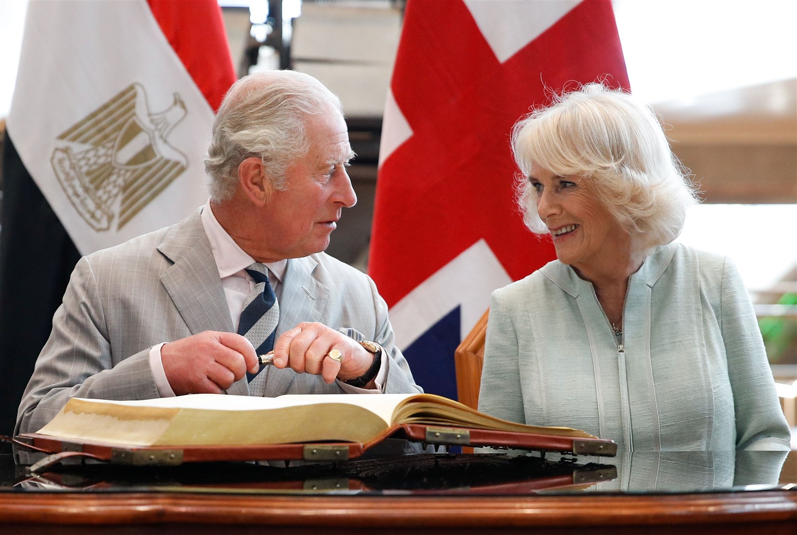 The Prince of Wales and the Duchess of Cornwall during a visit to Alexandria in Egypt in November (Peter Nicholls/PA)