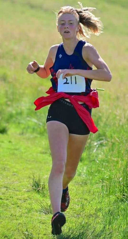 Katie Slimon tackling a recent hill race