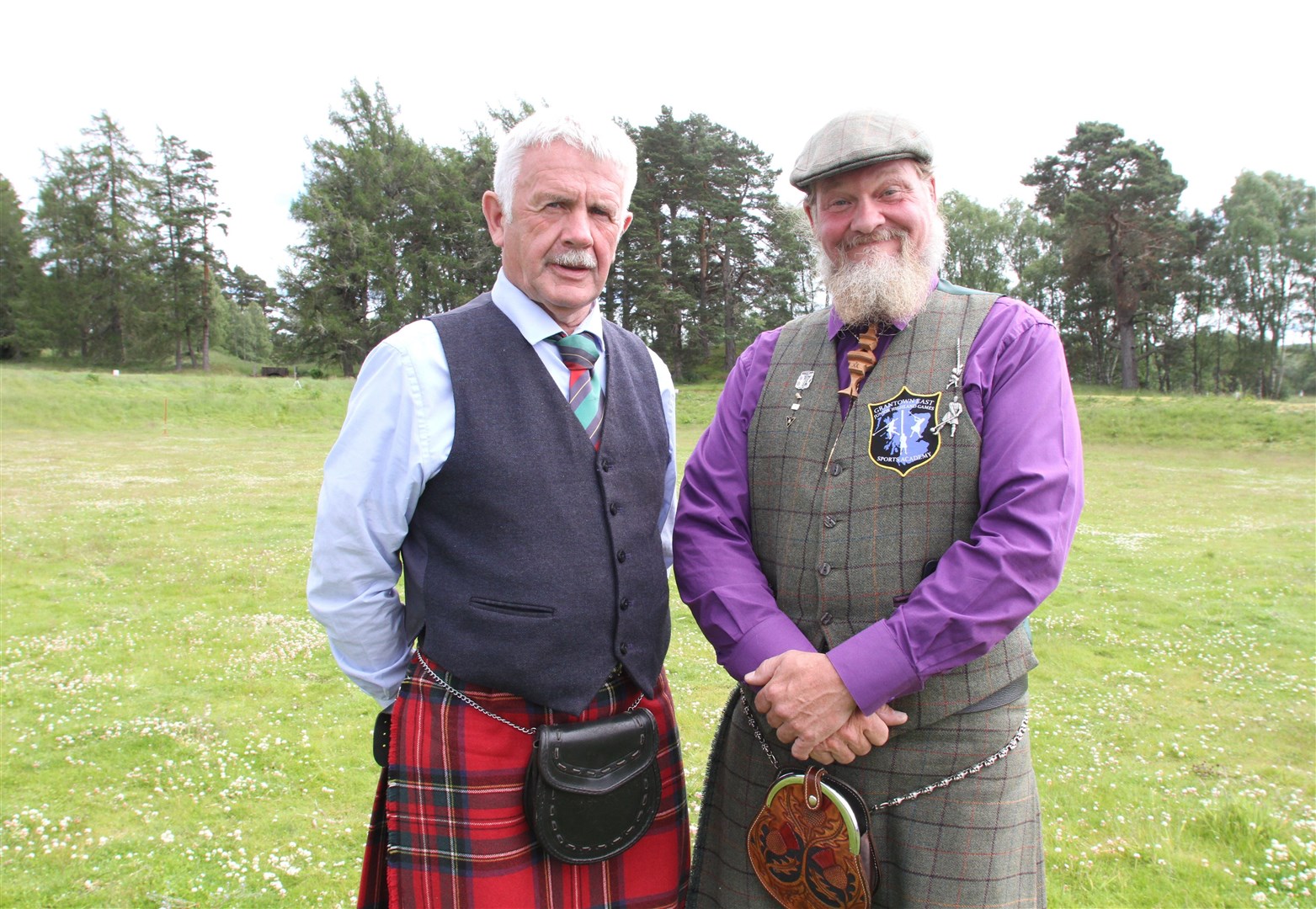 PROUD: Tutor extraordinaire Dave Garman (right) came back from the United States to see his young star triumph; He is pictured with Charlie Murray, chair of the Royal Scottish Games Associaton