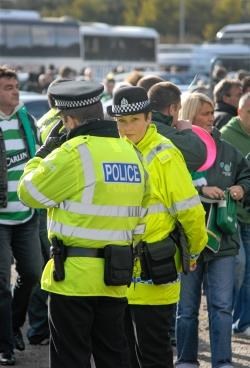 Police officers on duty at the Celtic game at Caley stadium