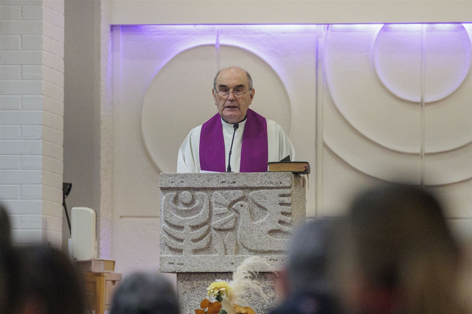 Monsignor Andrew Dolan during a service to mark the 30th anniversary of the Greysteel shooting (Liam McBurney/PA)