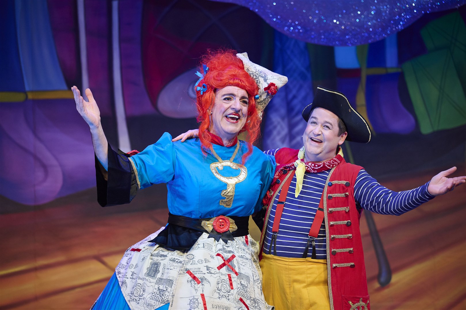Steven Wren and Ross Allan in Peter Pan last year - reunited for ths year's panto Sleeping Beauty.